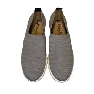 Life Stride Women's Velocity 2.0 Knit Slip On Sneaker Shoes Gray Sz 7.5m Comfy